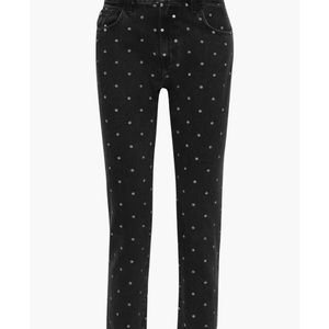 Current Elliott vintage style cropped polka dot jeans